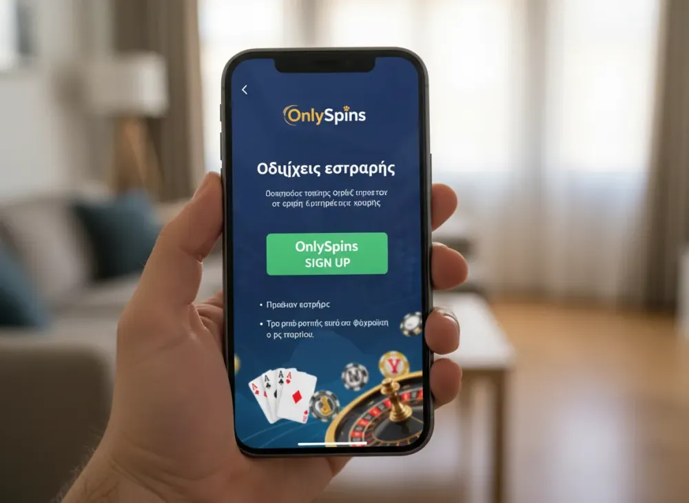 Οδηγίες εγγραφής Onlyspins sign up για αρχάριους