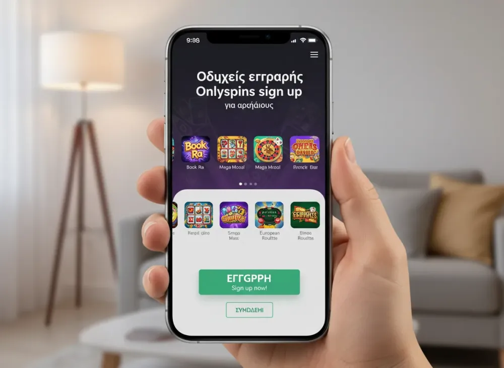 Οδηγίες εγγραφής Onlyspins sign up για αρχάριους